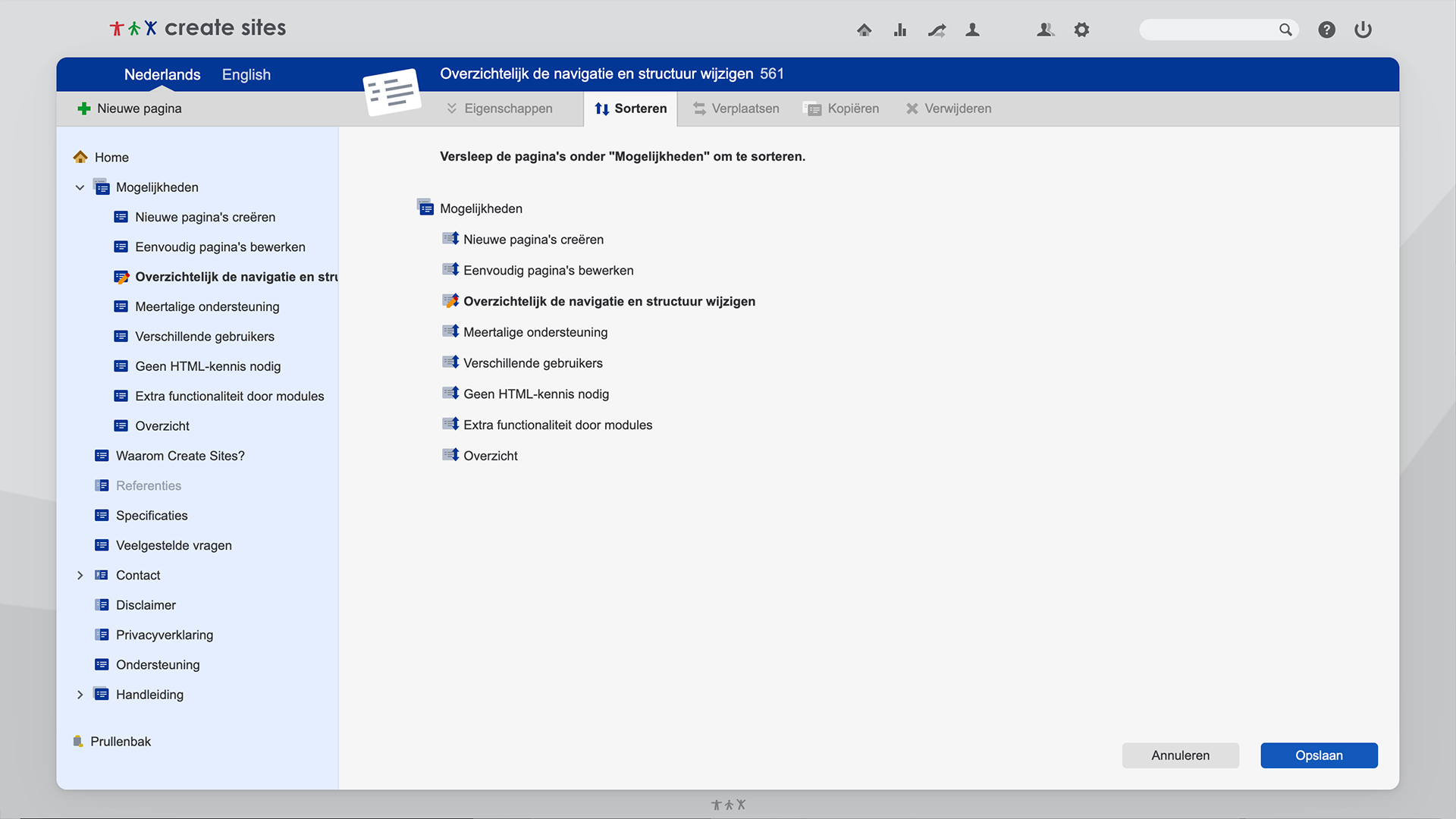 Website aanpassen voor iedereen:  Create Sites. / 4