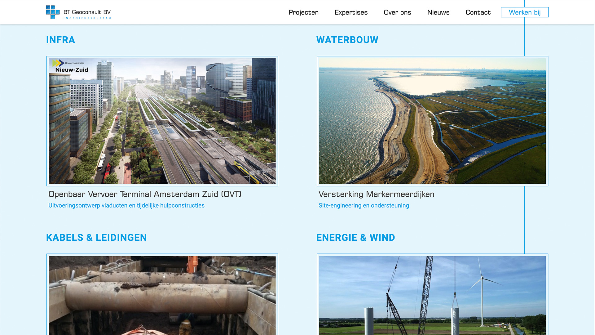 Website voor BT Geoconsult / 2
