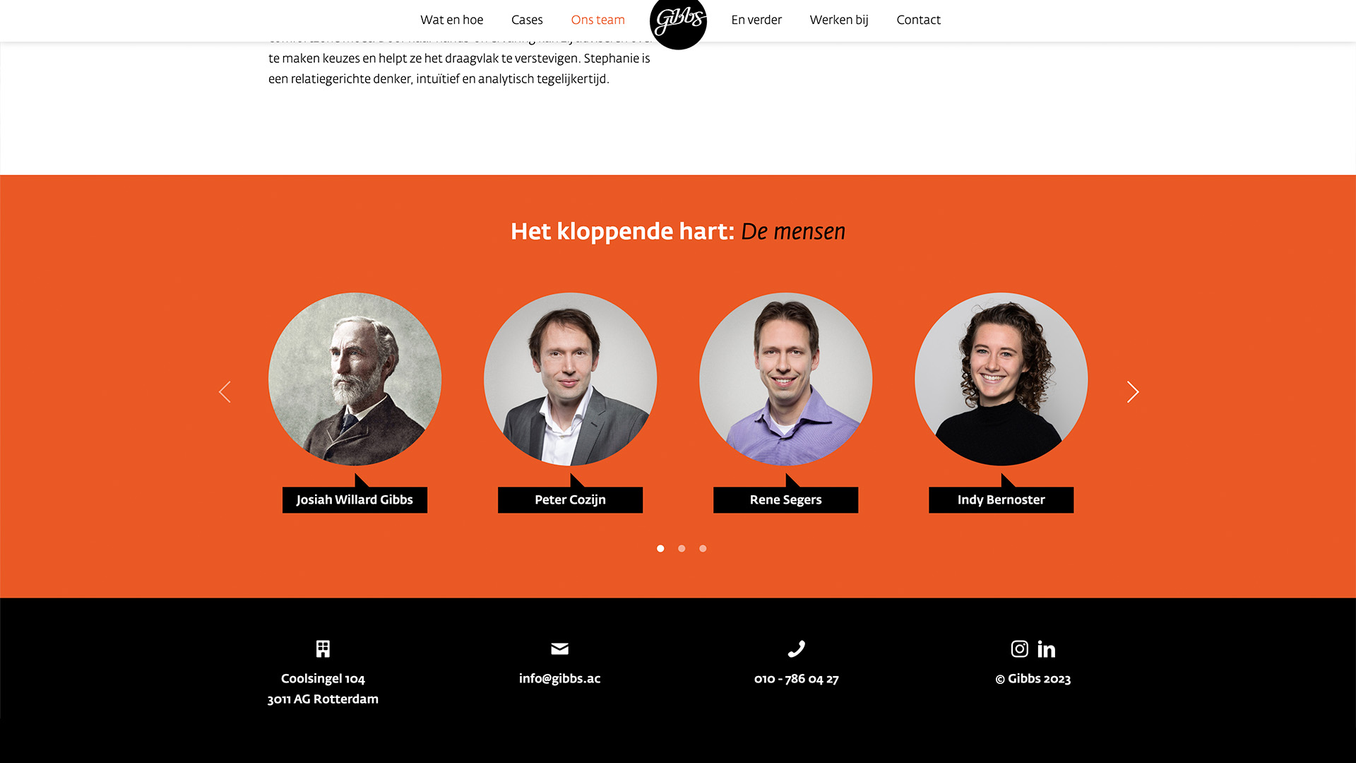 Website voor Gibbs / 7