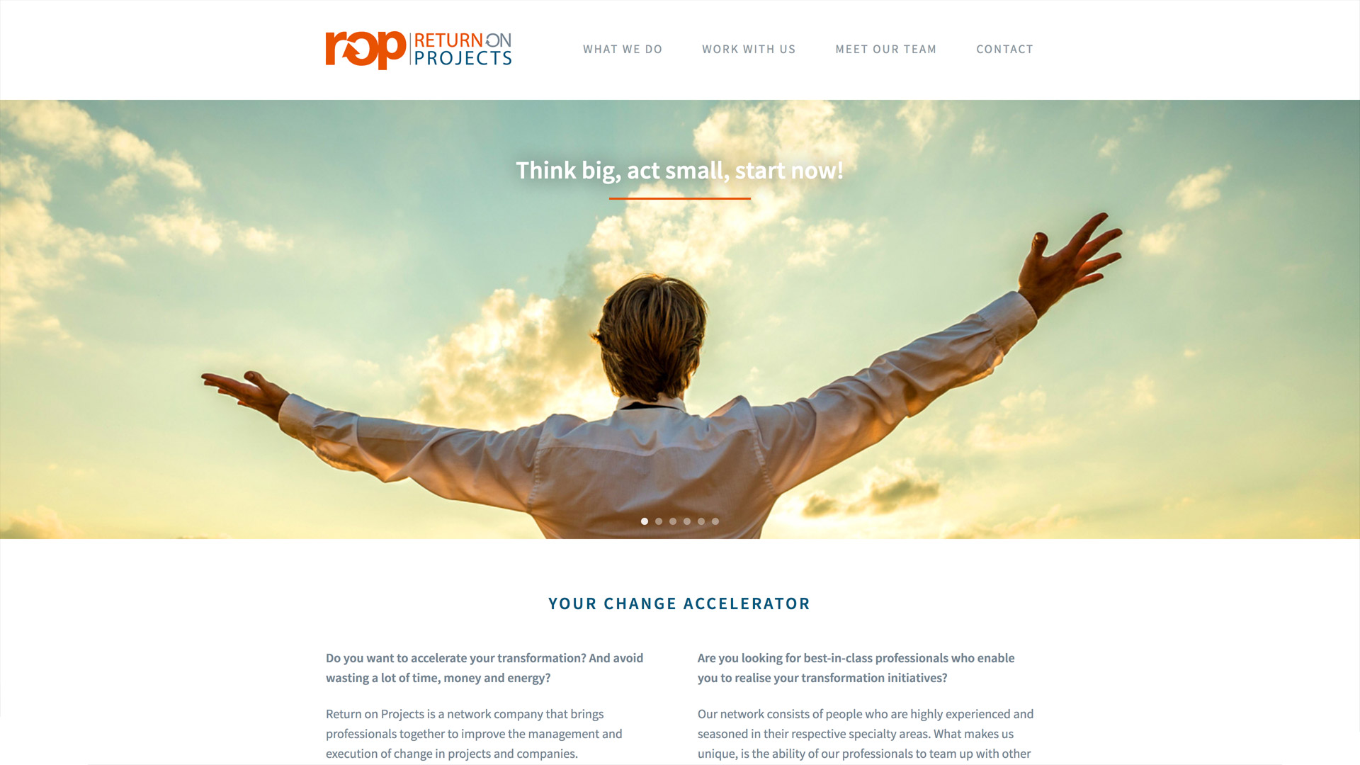 Website voor Return on Projects / 1