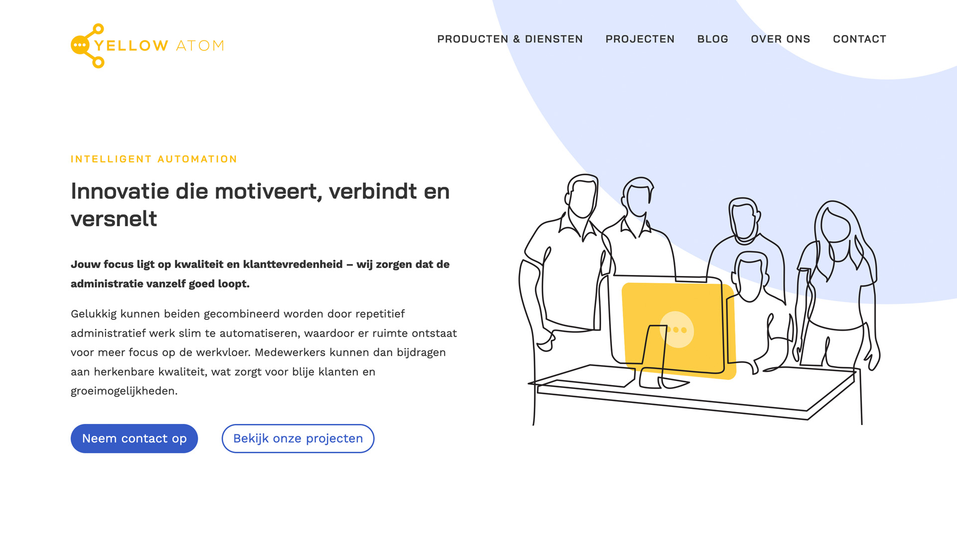 Website voor Yellow Atom / 1