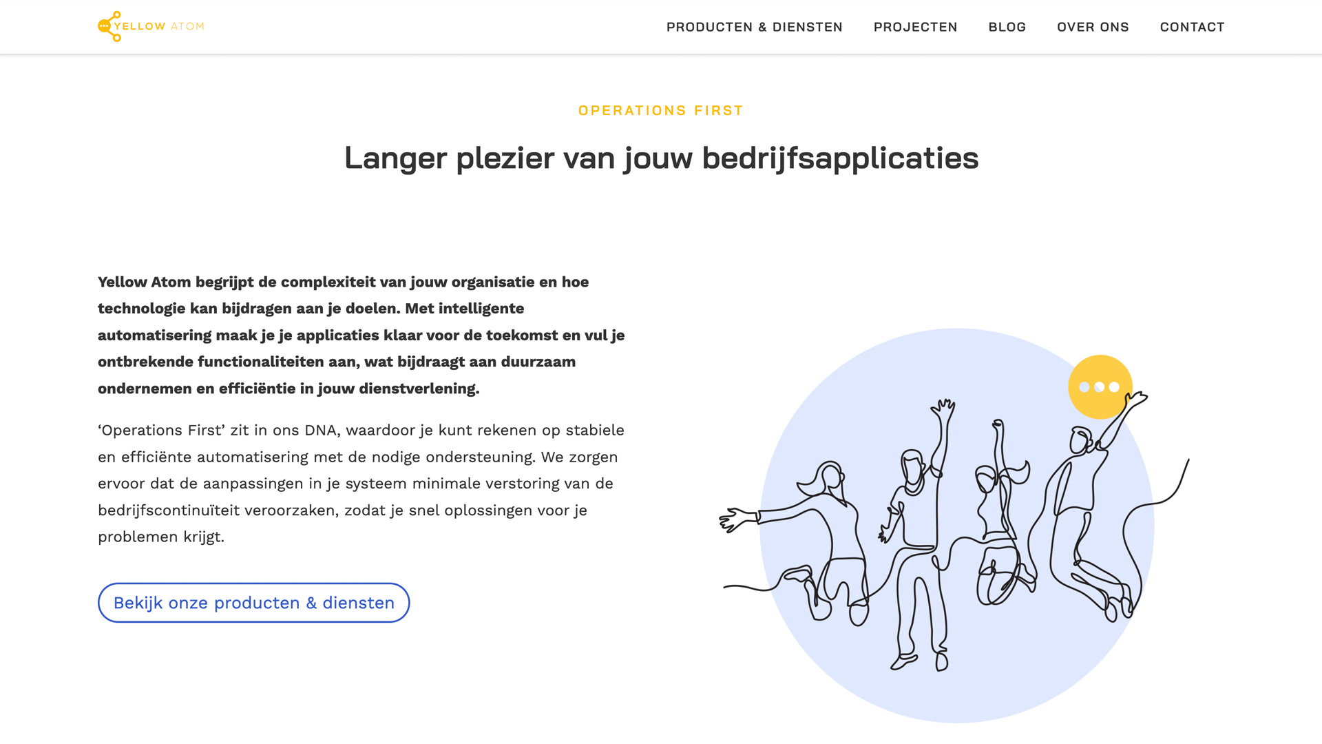 Website voor Yellow Atom / 2
