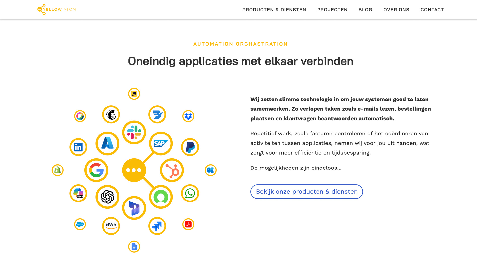 Website voor Yellow Atom / 3
