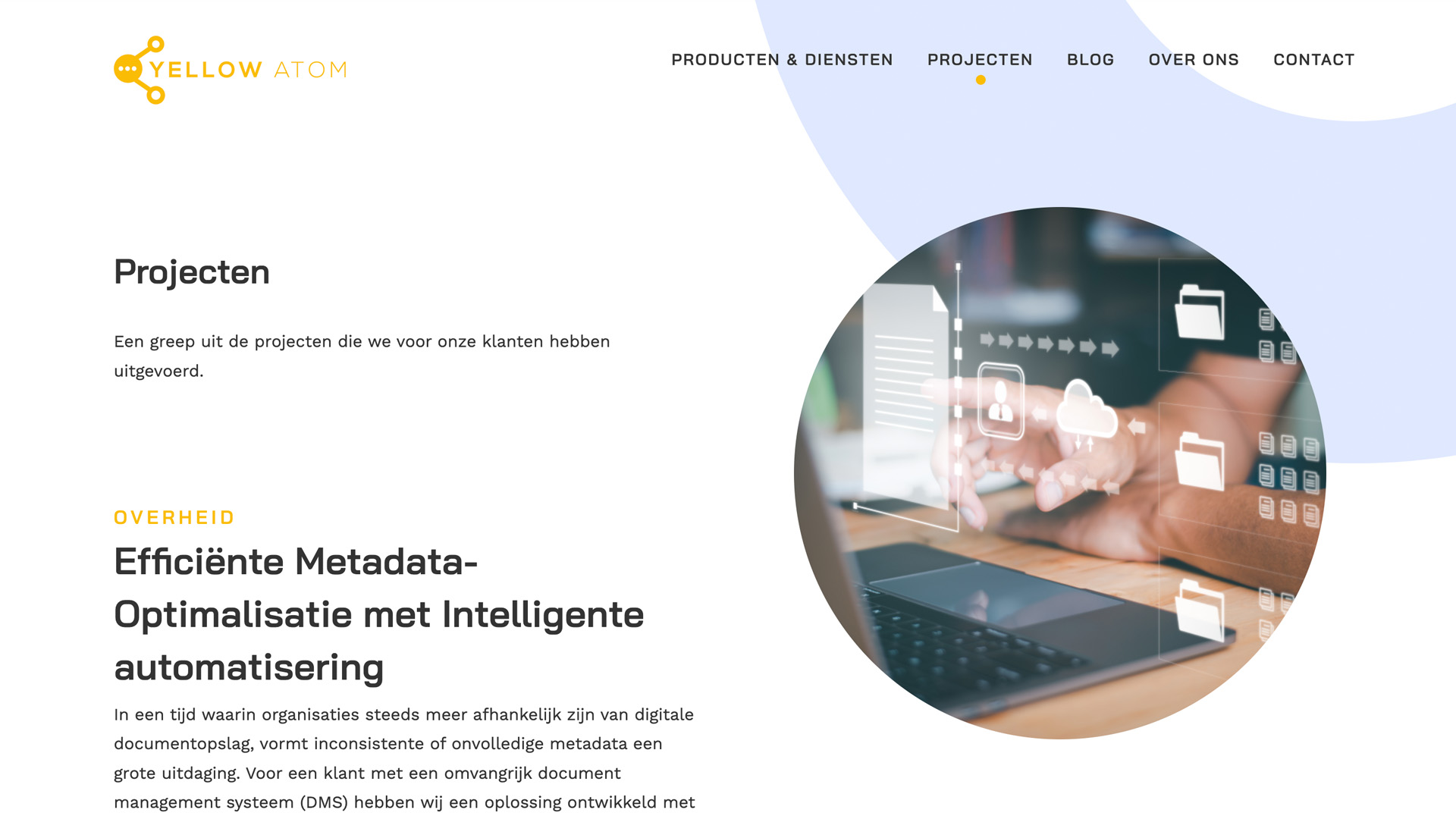 Website voor Yellow Atom / 5